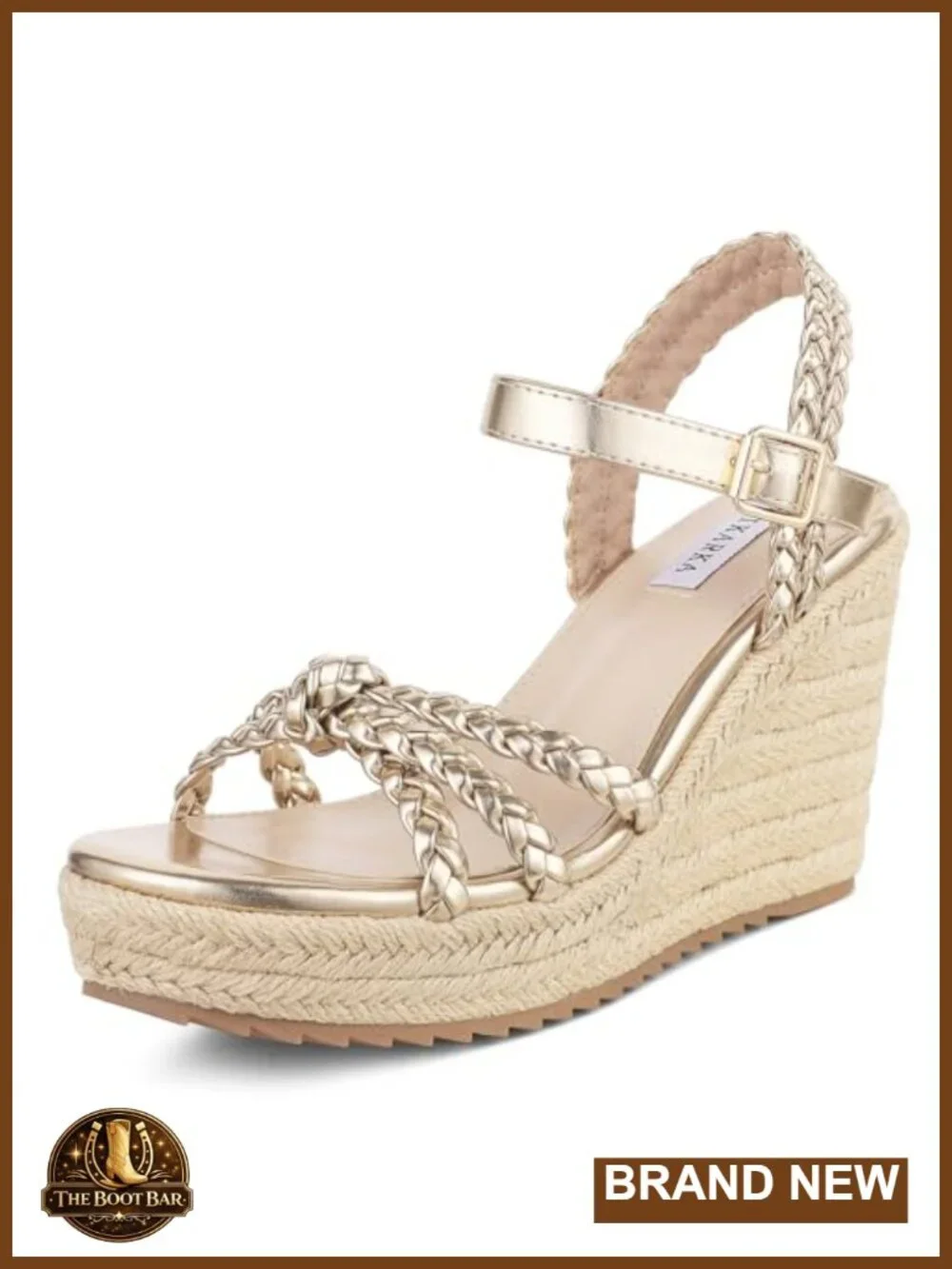 Espadrille Wedge Sandals Braided Knot Ankle Strap Open Toe Platform Wedges
